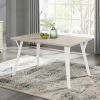 Roundhill Alwynn White and Natural Wood 5-piece Dining Set, Dining Table with 4 Windsor Chairs